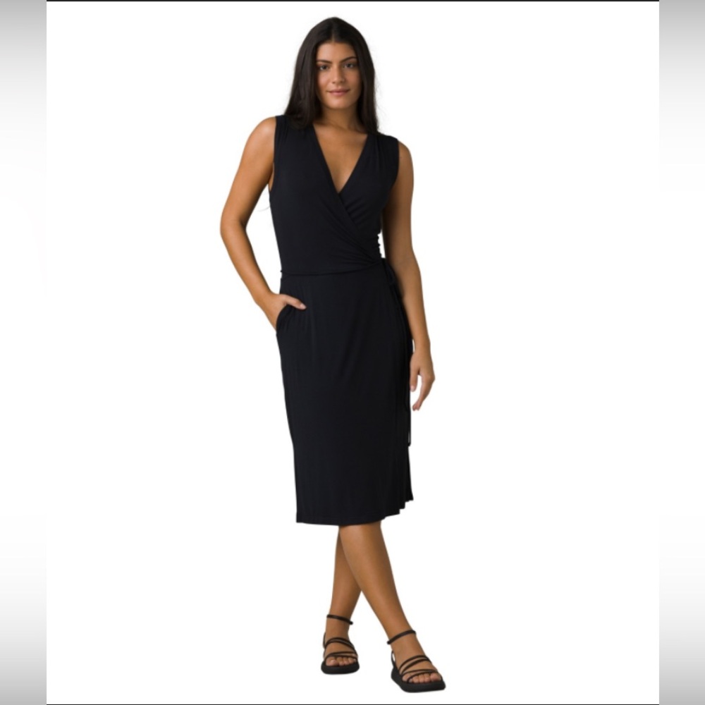 Prana Black Wrap Dress